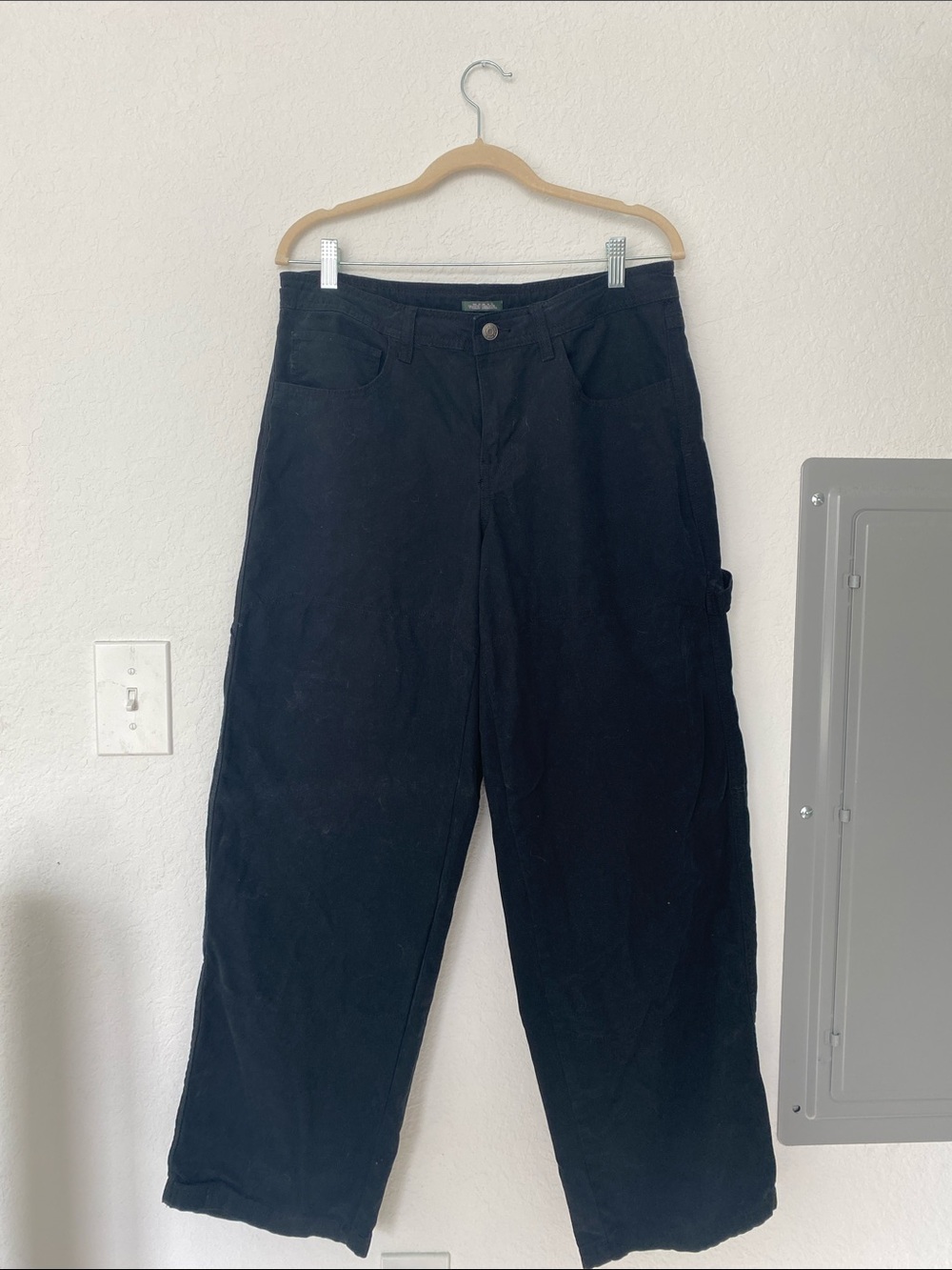 Wild Fable Wide-Leg Black Cargo Pants